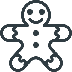 Free Christmas Gingerbread Man Outline icon | Free SVG, EPS, PSD & PNG